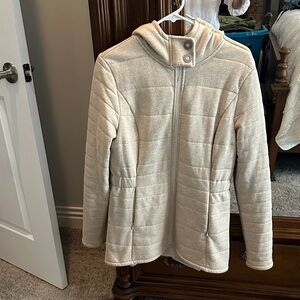 Women's Cream Hooded Jacket